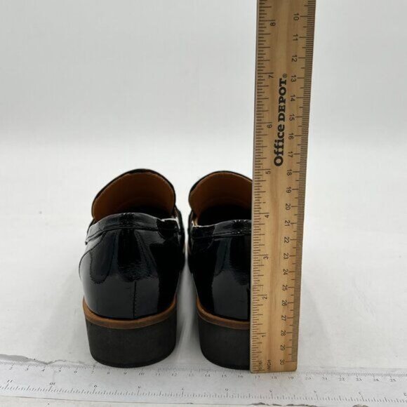 YDN Women Comfort Flats Loafers Slip On Round Closed Toe Printed Patent Leather - Picture 5 of 8